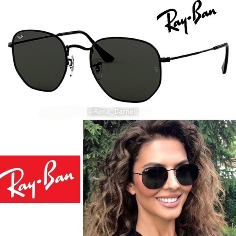 RayBan Hexagonal Black RB3548N New